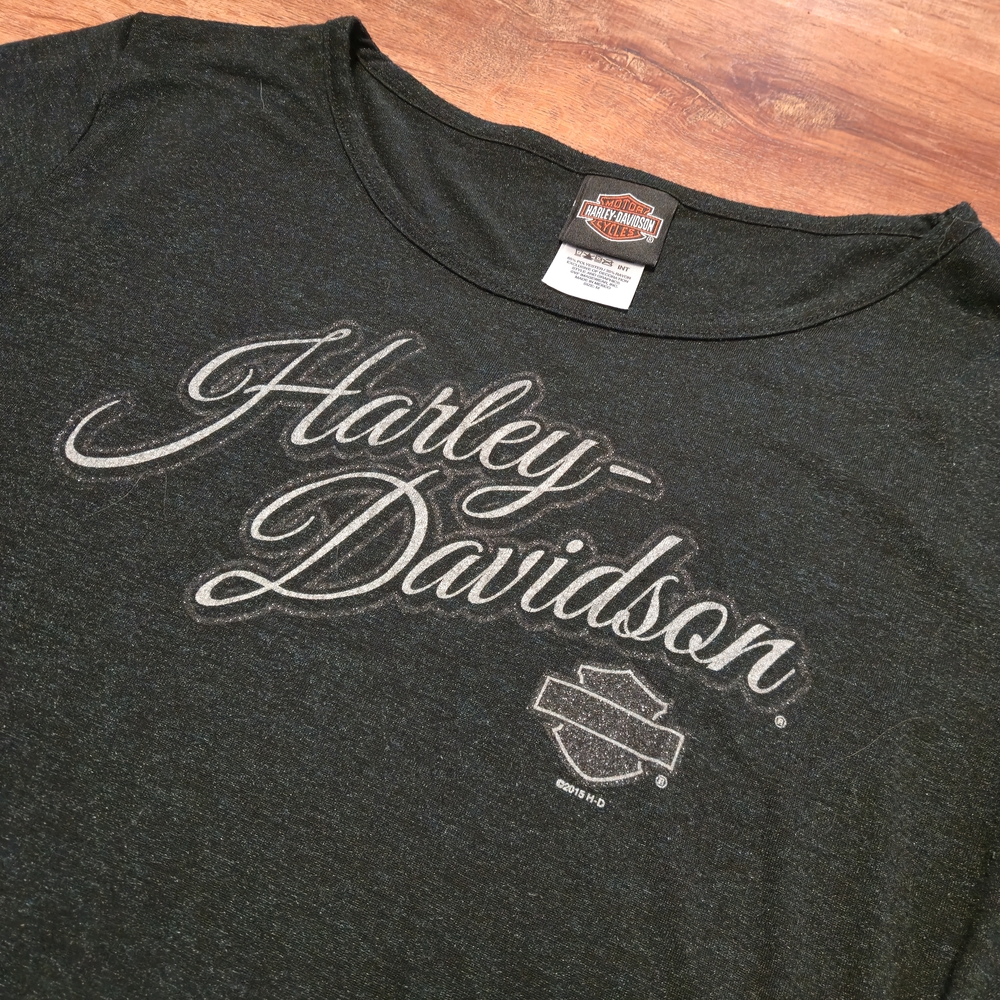 Harley-Davidson Charcoal 3/4 Sleeve Tee Medium 2015 - Picture 2 of 7